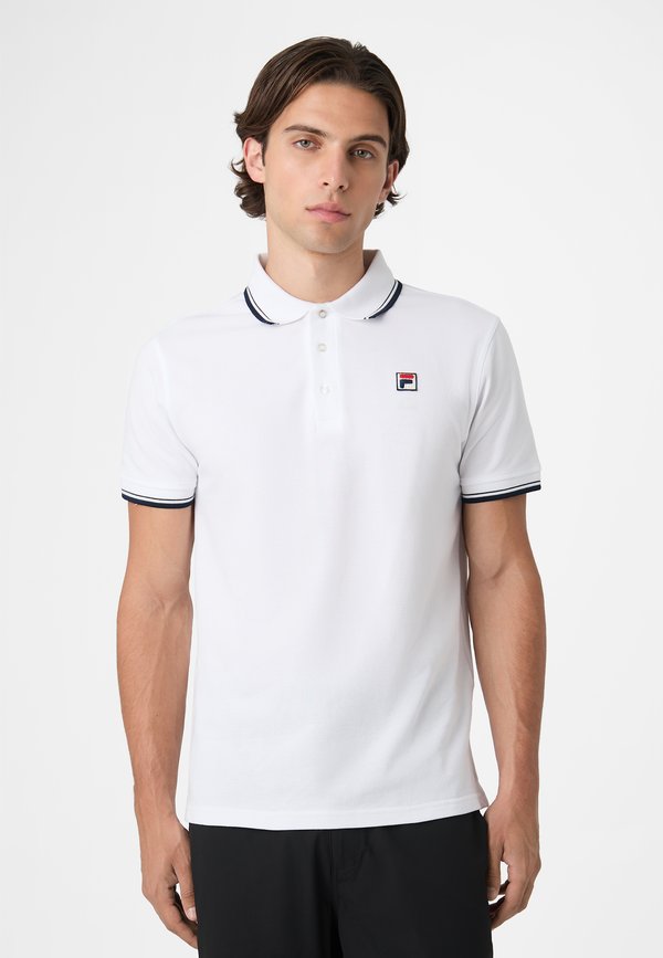 Fila BIELLA REGULAR TIPPED - Polo shirt - bright white