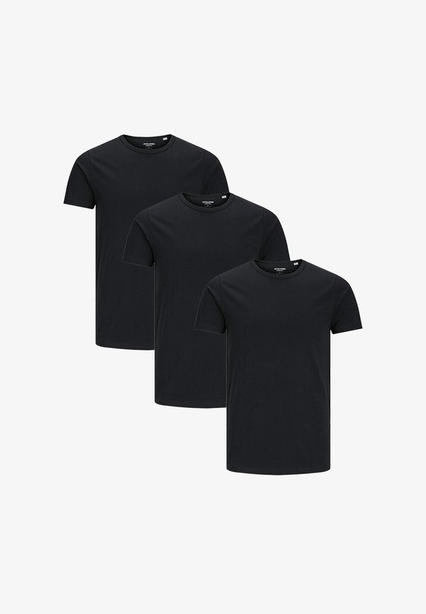Jack & Jones 3ER PACK - Basic T-shirt - black