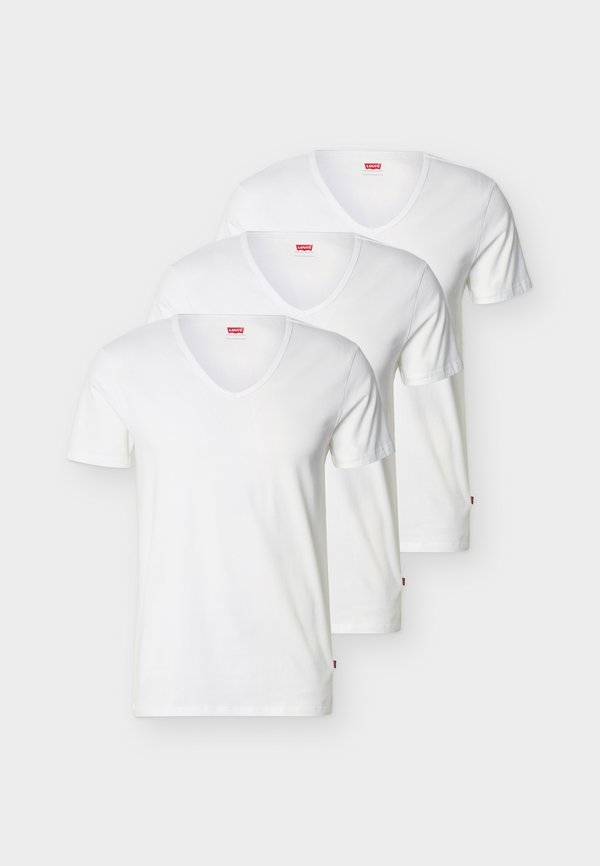Levi's® MEN V NECK 3 PACK - Undershirt - white