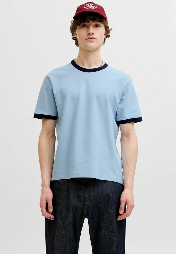 Jack & Jones Colour block - Basic T-shirt - cashmere blue