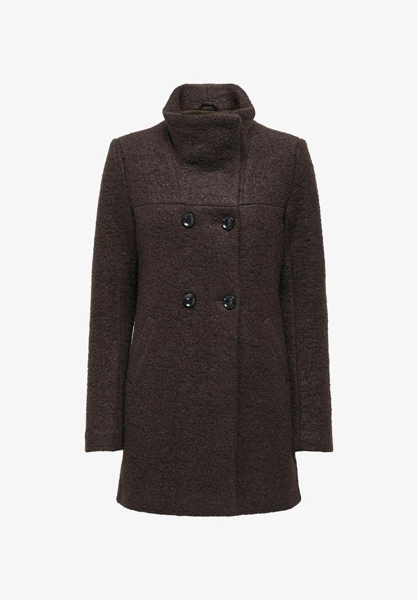 ONLY NEWSOPHIA - Short coat - chocolate torte