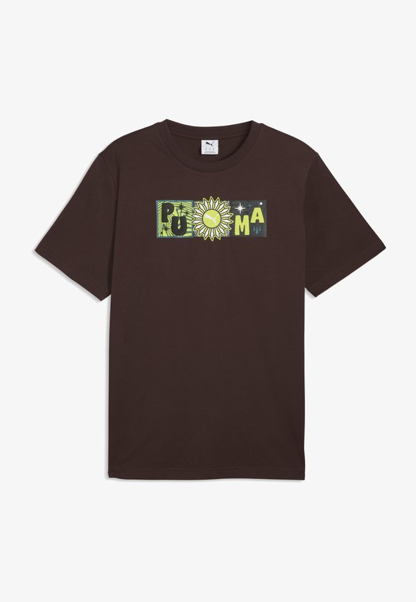 Puma Print T-shirt - chocolate brown
