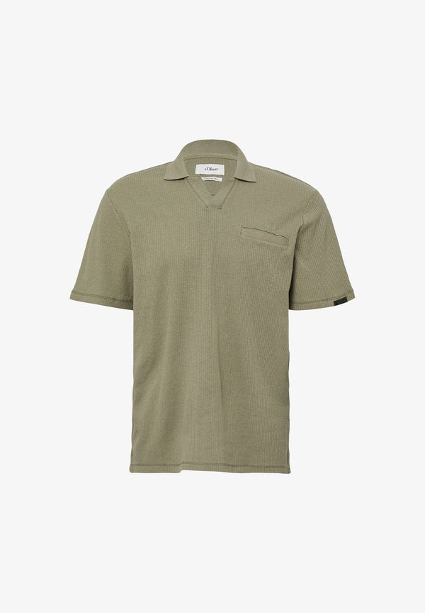 s.Oliver MIT BRUSTTASCHE - Polo shirt - tannengrün