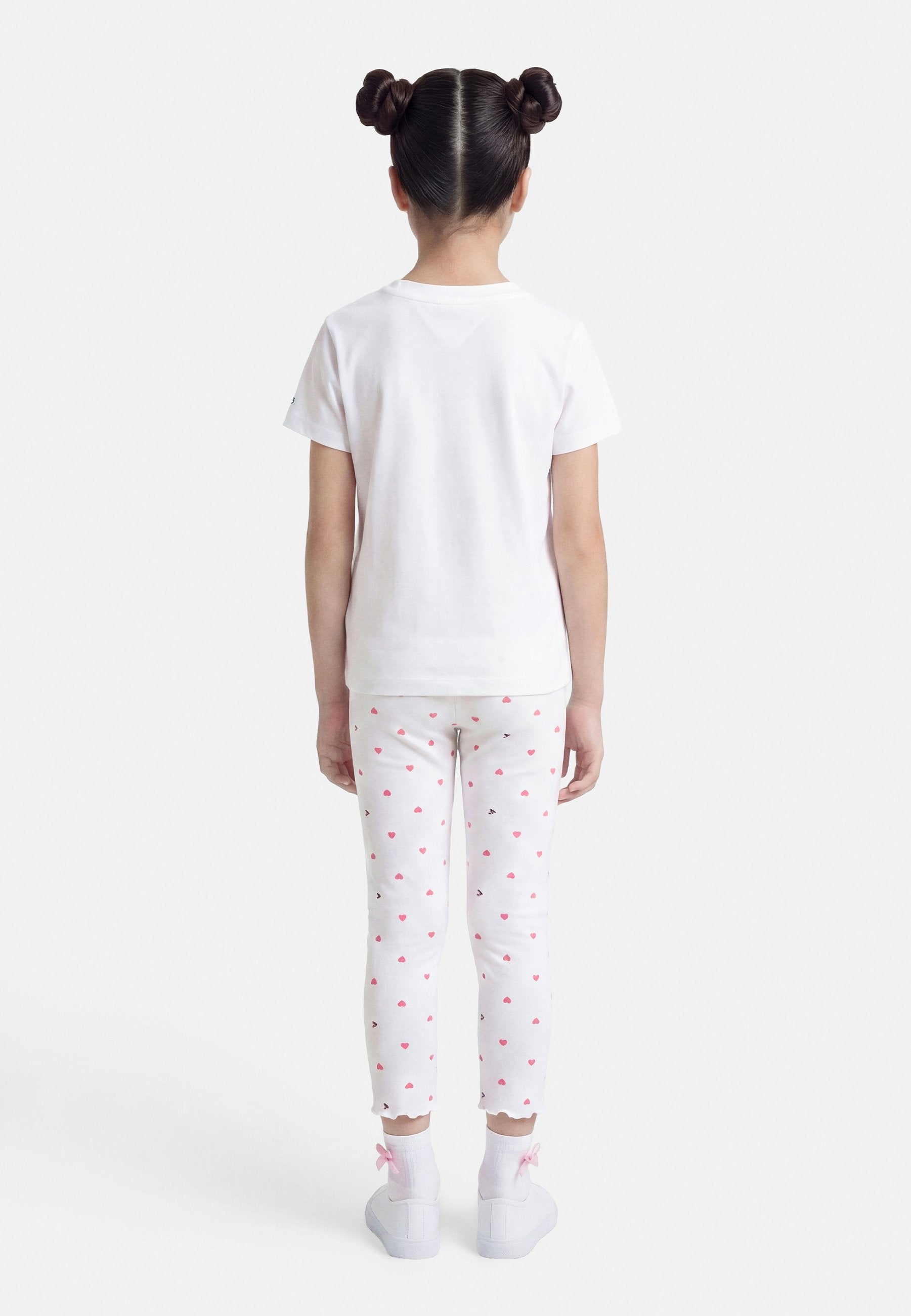 PRINT POINTELLE JERSEY T-SHIRT AND LEGGINGS SET Media 3