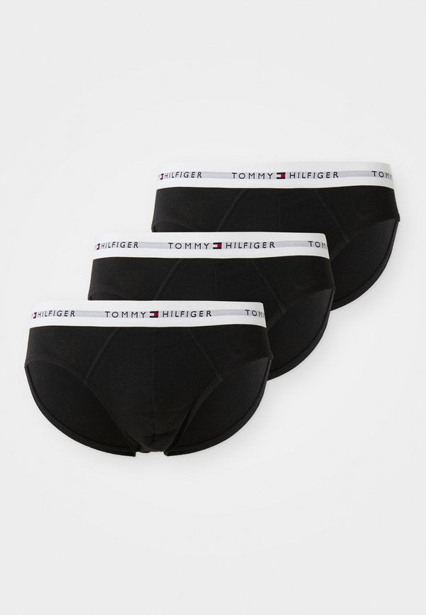 Tommy Hilfiger SIGNATURE BRIEF 3 PACK - Briefs - black/white