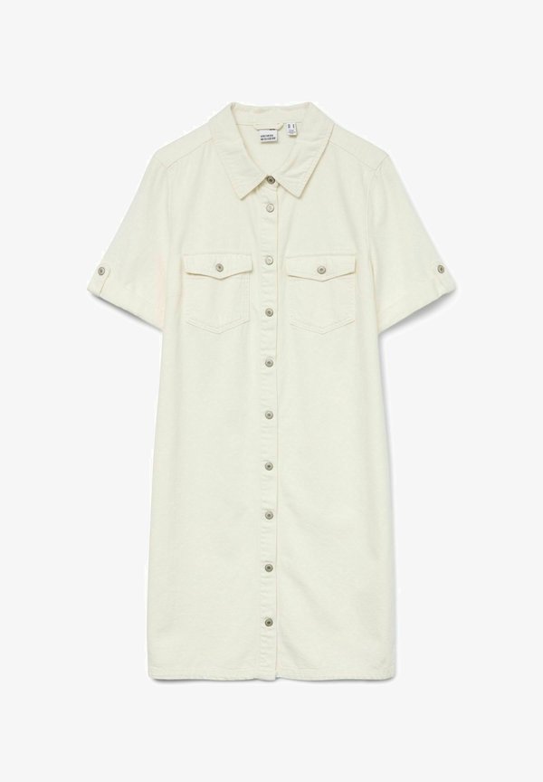 Vero Moda Denim VMJENNIE Short - Denim dress - cloud dancer