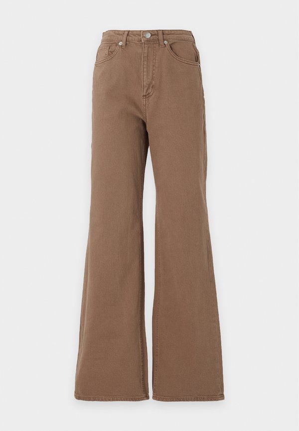Vero Moda VMTESSA HR WIDE JEANS COLOR GA NOOS - Wide Leg - chocolate torte