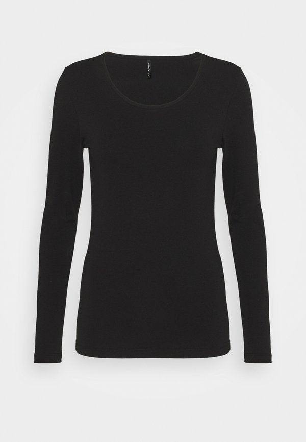 ONLY BASIC - Long sleeved top - black