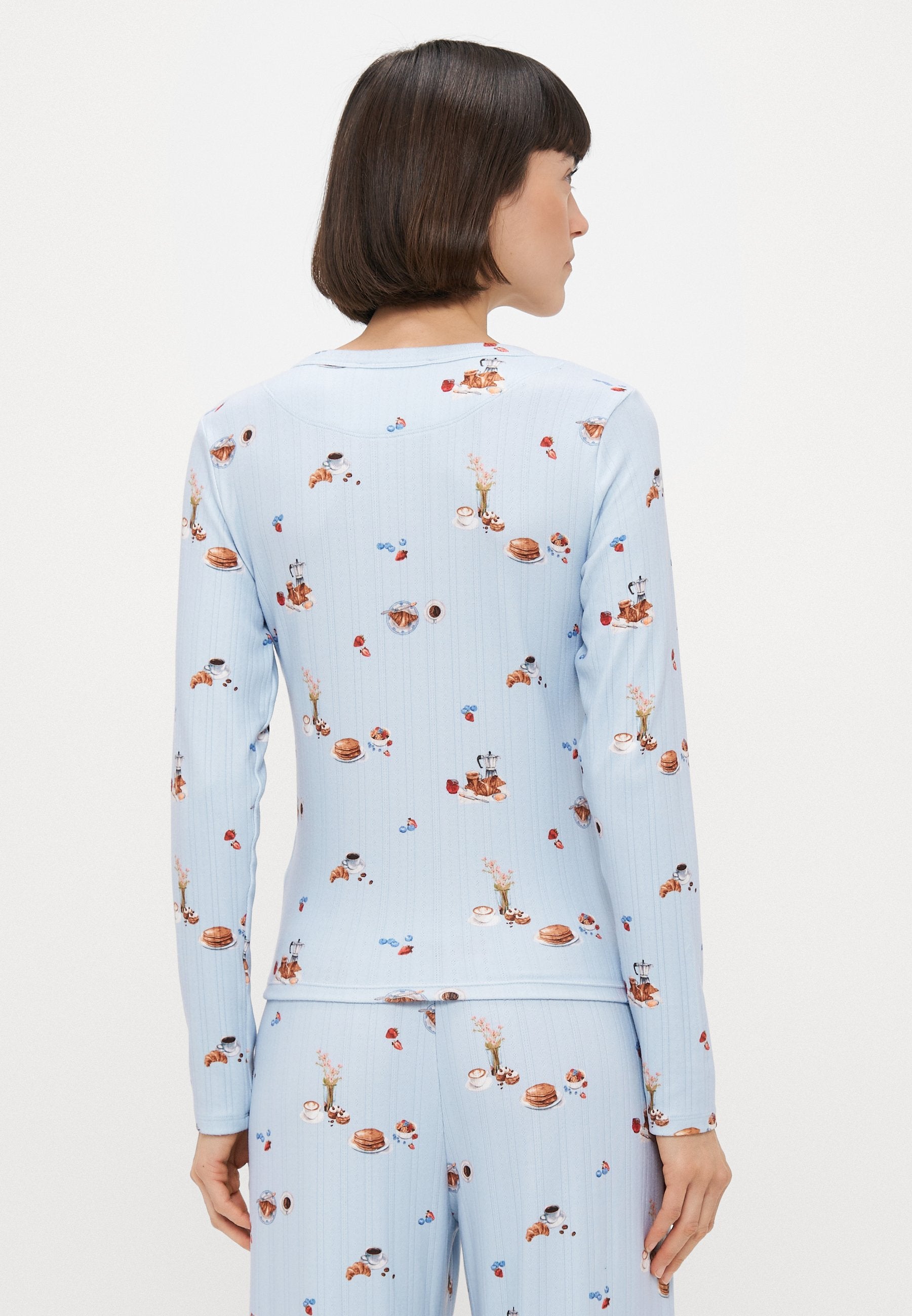 Abercrombie & Fitch POINTELLE LONG SLEEVE SHIRT