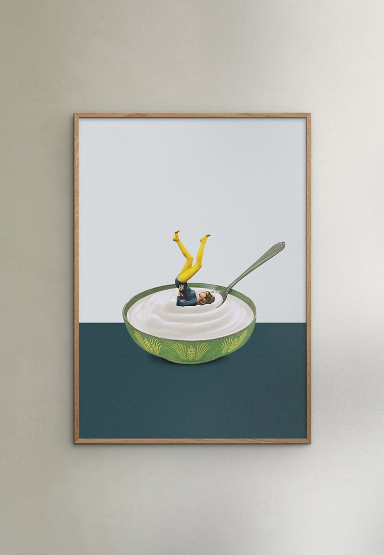 Poster and Frame YOGA IN MY YOGURT