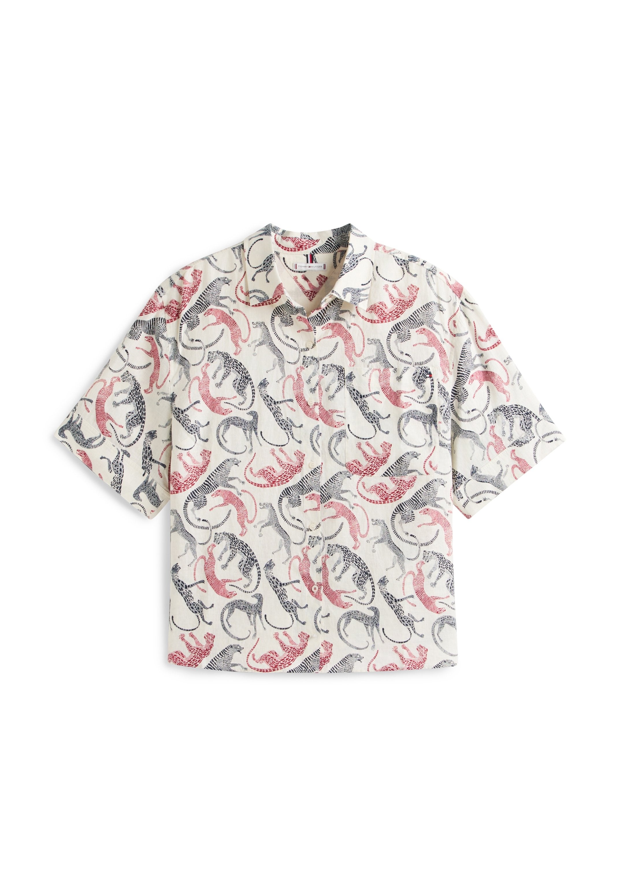 CURVE RELAXED FIT PURE LINEN SHIRT Media 1