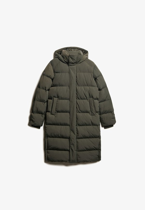 Superdry & Co HOODED LINE PUFFER  - Winter coat - surplus goods olive green