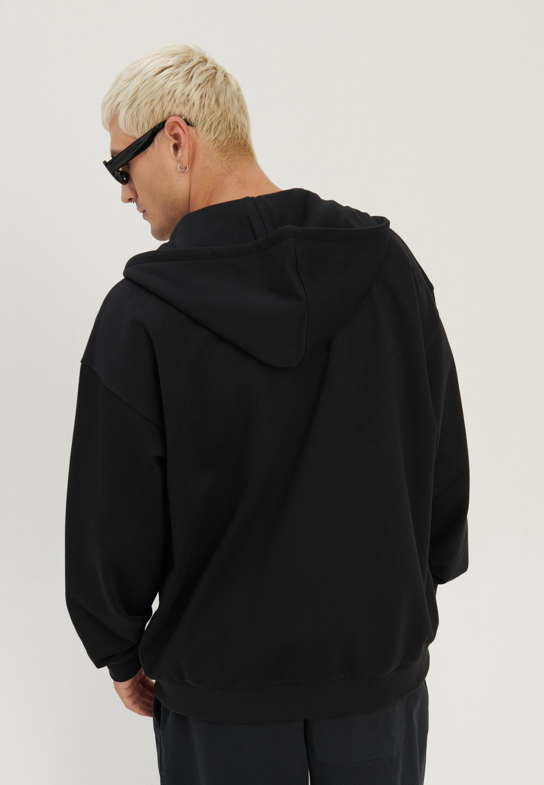 YOURTURN UNISEX RELAXED FIT ZIP-UP HOODIE