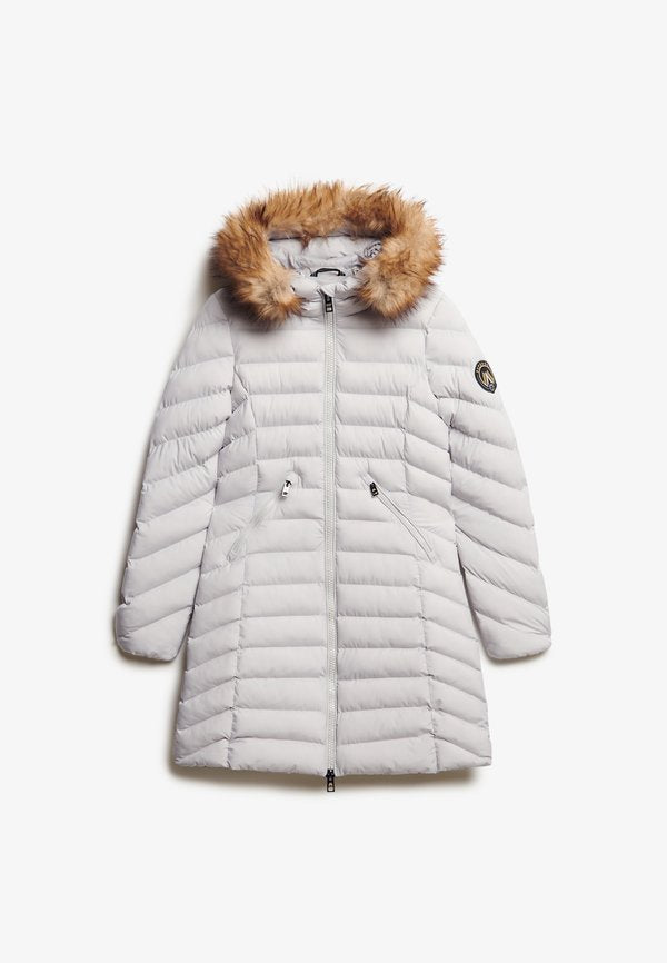 Superdry & Co FUJI HOOD MID LENGTH - Winter coat - moonlight grey