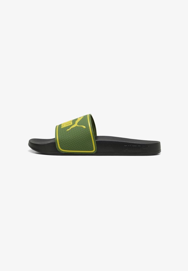 Puma LEADCAT 2.0 UNISEX - Mules - earthy green-bright mango yellow-puma black