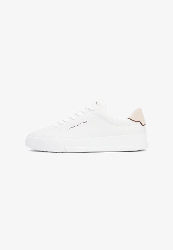 Tommy Hilfiger MIX COURT SNEAKERS - Trainers - ecru/classic beige