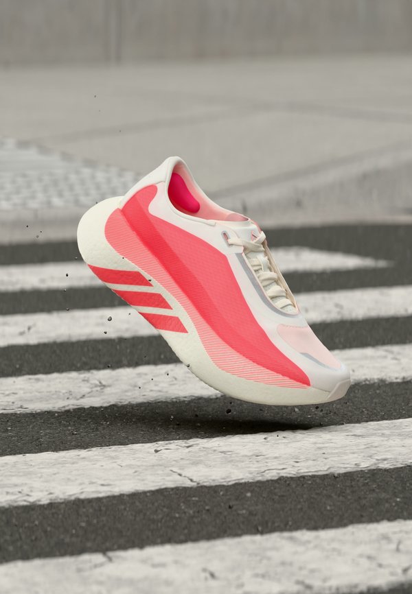 adidas Performance HYPERBOOST EDGE - Road running shoes - hyper white/solar turbo/solar turbo
