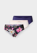 Under Armour PURE NO SHOW HIPSTER 3 PACK - Briefs - chromatic black/pink dusk/mystical purple