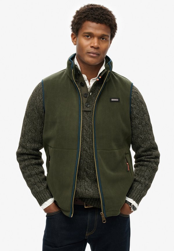Superdry & Co ESTATE  - Waistcoat - surplus goods olive green