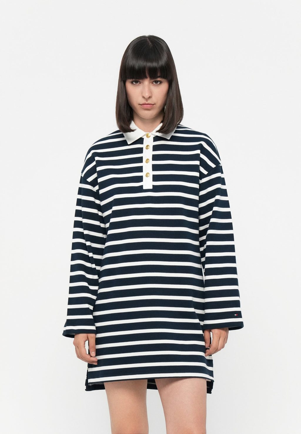 GOLD BUTTON RUGBY DRESS Media 3
