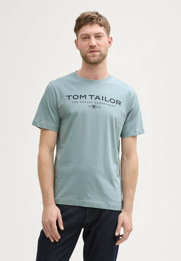 TOM TAILOR Print T-shirt - grey mint