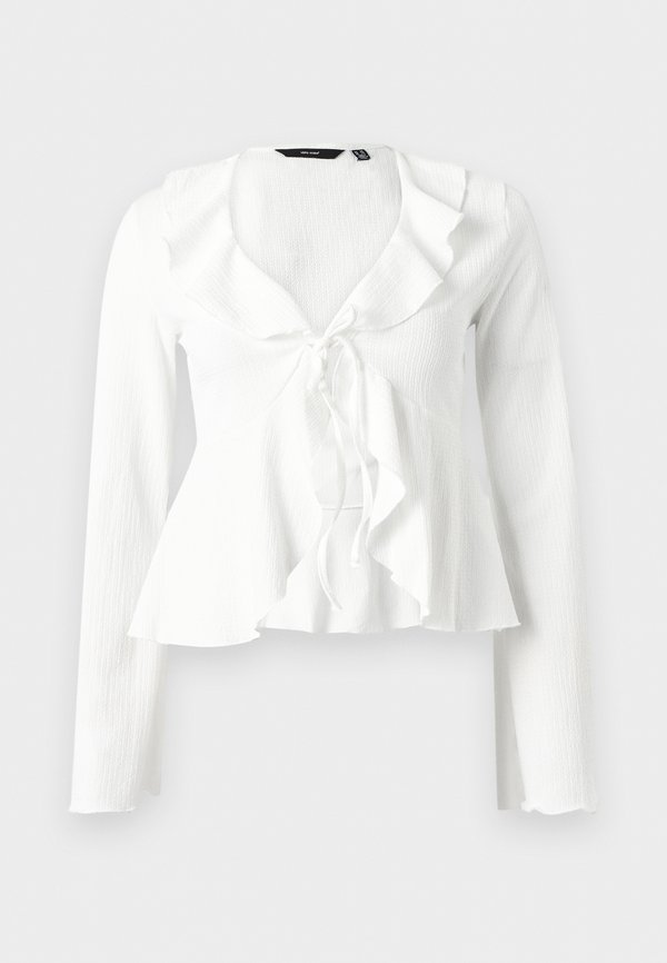 Vero Moda Petite VMGELINA FLOUNCE  - Blouse - snow white