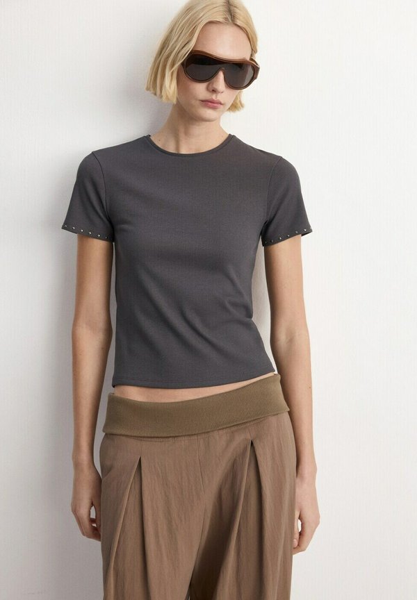 Mango Print T-shirt - anthracite