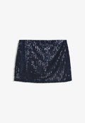 Bershka SEQUINNED - Mini skirt - royal blue