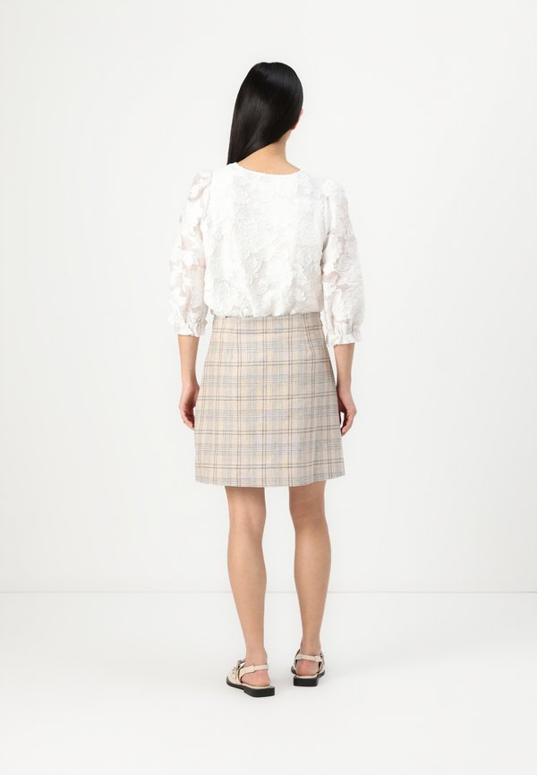 Selected Pleated Linen Blend Checked