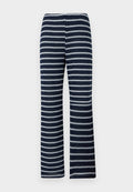 ONLY ONLEVA STRIPE WIDE LEG PANT - Trousers - cloud dancer