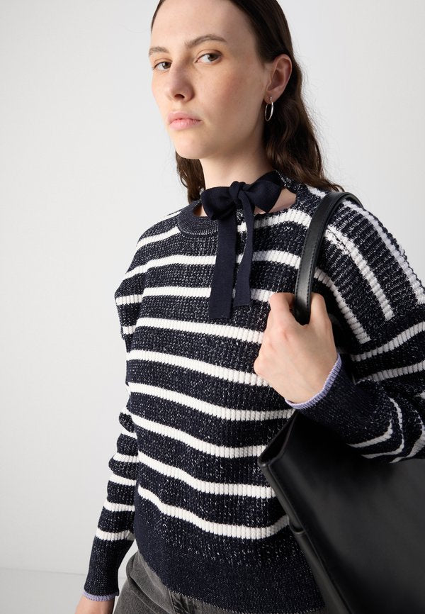 Scotch & Soda STRIPE TIE NECK