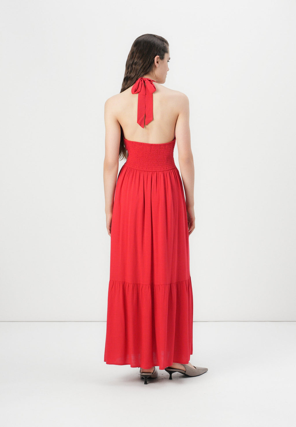 Hollister Co. HALTER MAXI DRESS