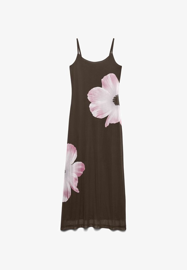 Vero Moda DRESS VMLIA LONG DRESS - Day dress - chocolate brown