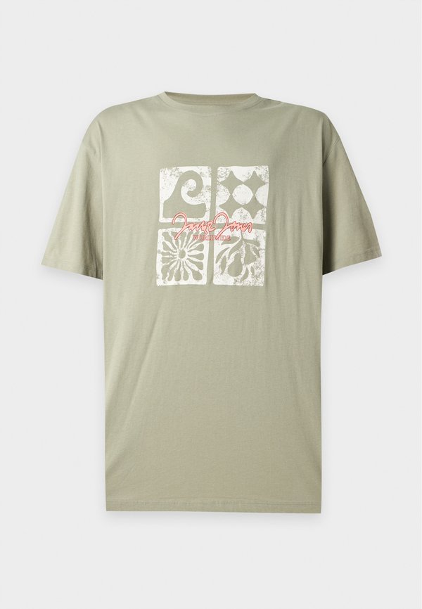 Jack & Jones JORRIVIERA FRONT TEE - Print T-shirt - seagrass