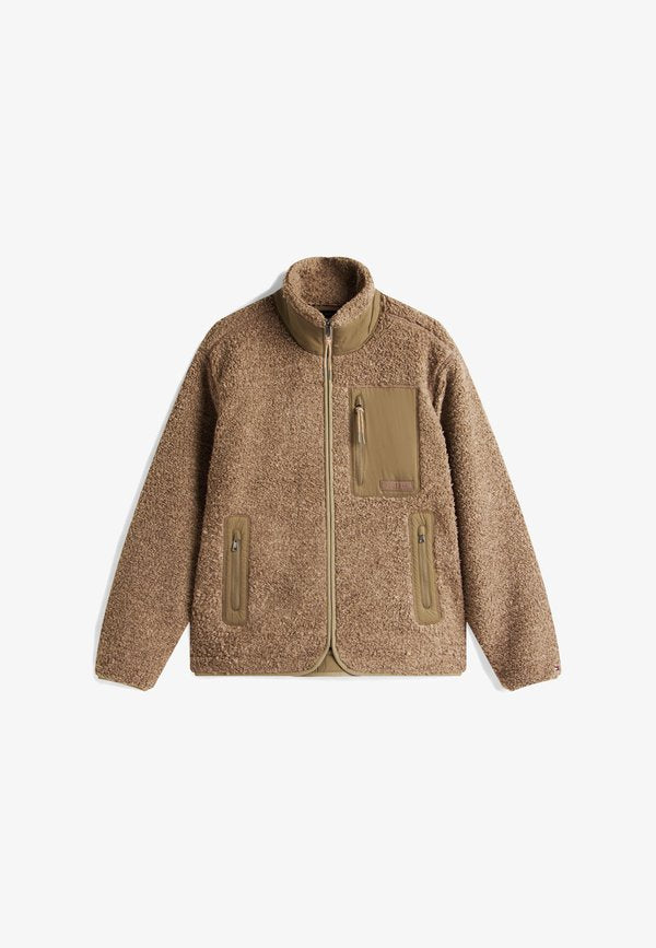 Tommy Hilfiger ZIP THROUGH UNISEX - Fleece jacket - coastal taupe