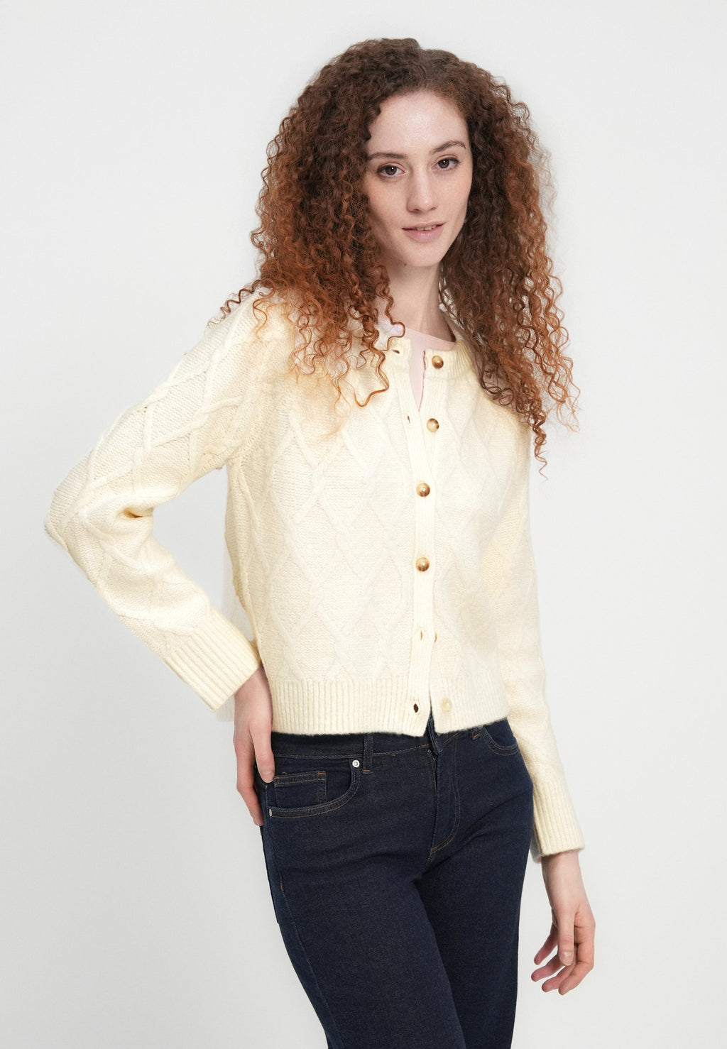 Abercrombie & Fitch CREW CARDI JETSTREAM CABLE