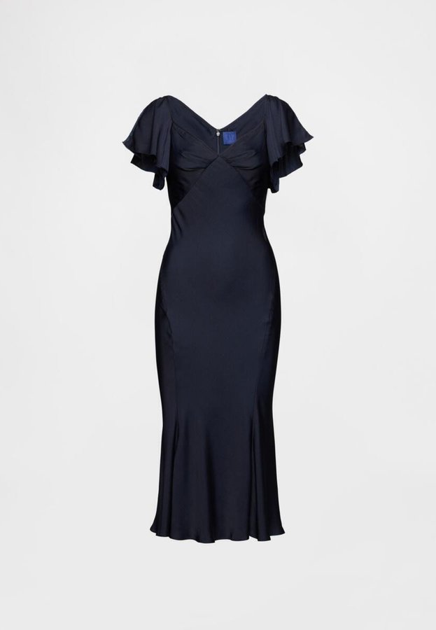 GAP GAPSTUDIO SATIN MIDI DRESS