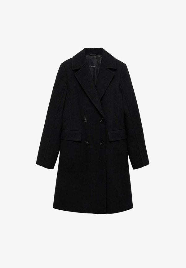 Mango Classic coat - black