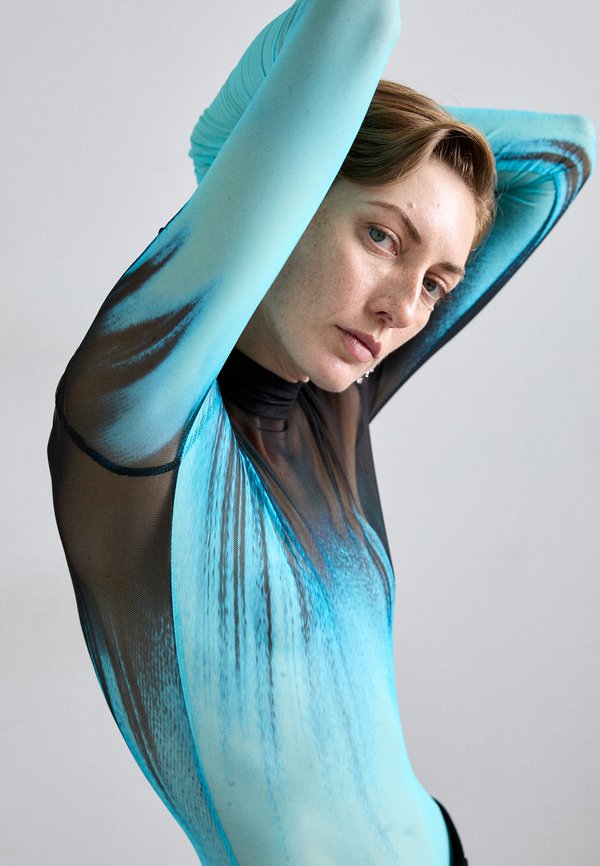 David Koma PRINTED LONG BODYSUIT