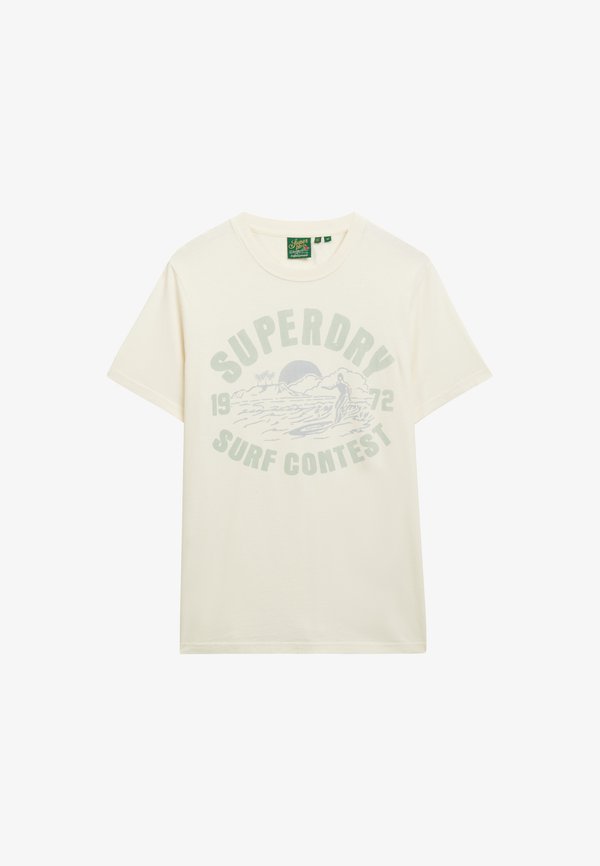 Superdry & Co LO-FI OUTDOOR - Print T-shirt - cream