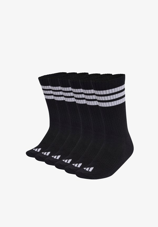 adidas Performance UNISEX 3STRIPES CUSHIONED 6 PAAR PACK - Sports socks - black