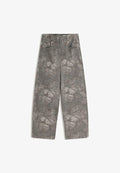 Bershka SUPER  PRINTED  - Baggy Jeans - mottled dark grey