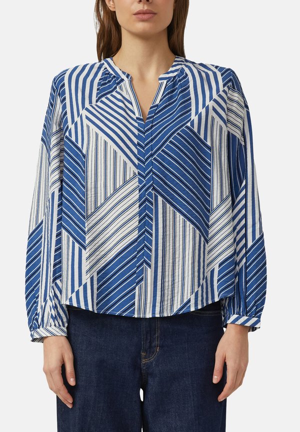s.Oliver Blouse - weiß/blau