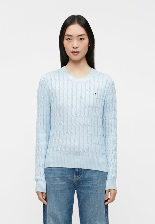 Tommy Hilfiger CABLE KNIT CREW NECK JUMPER - Jumper - breezy blue