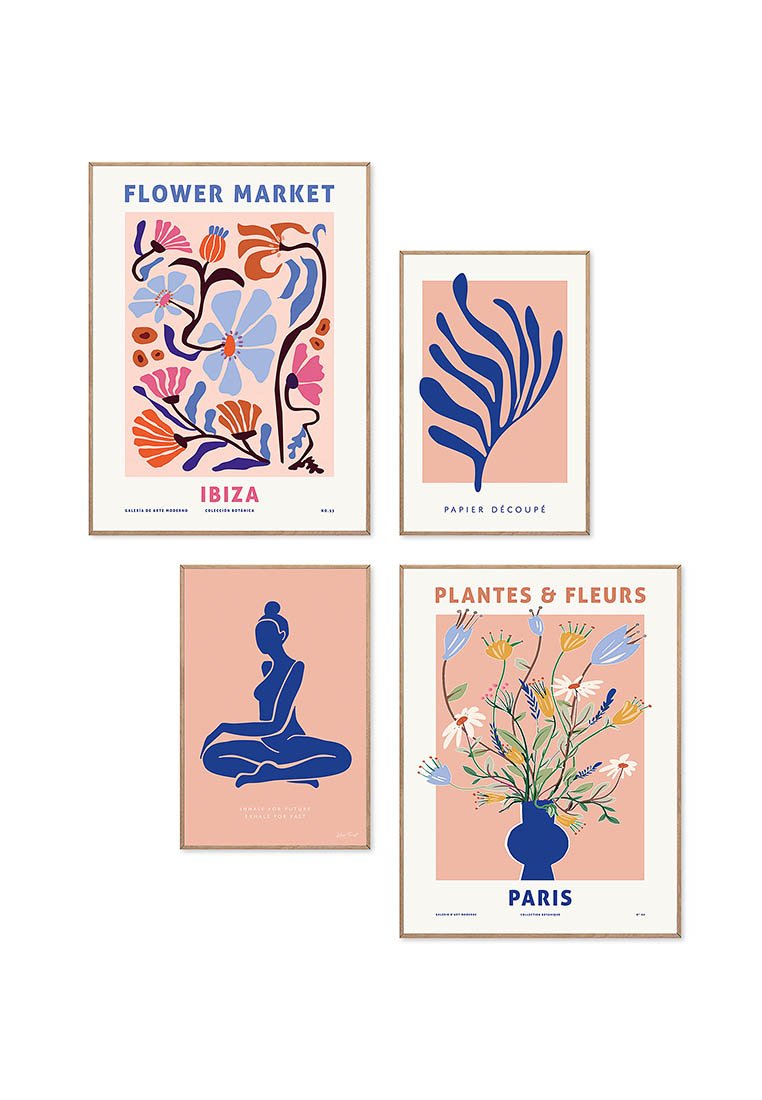 Orange Wallz FLOWERY ZEN SET