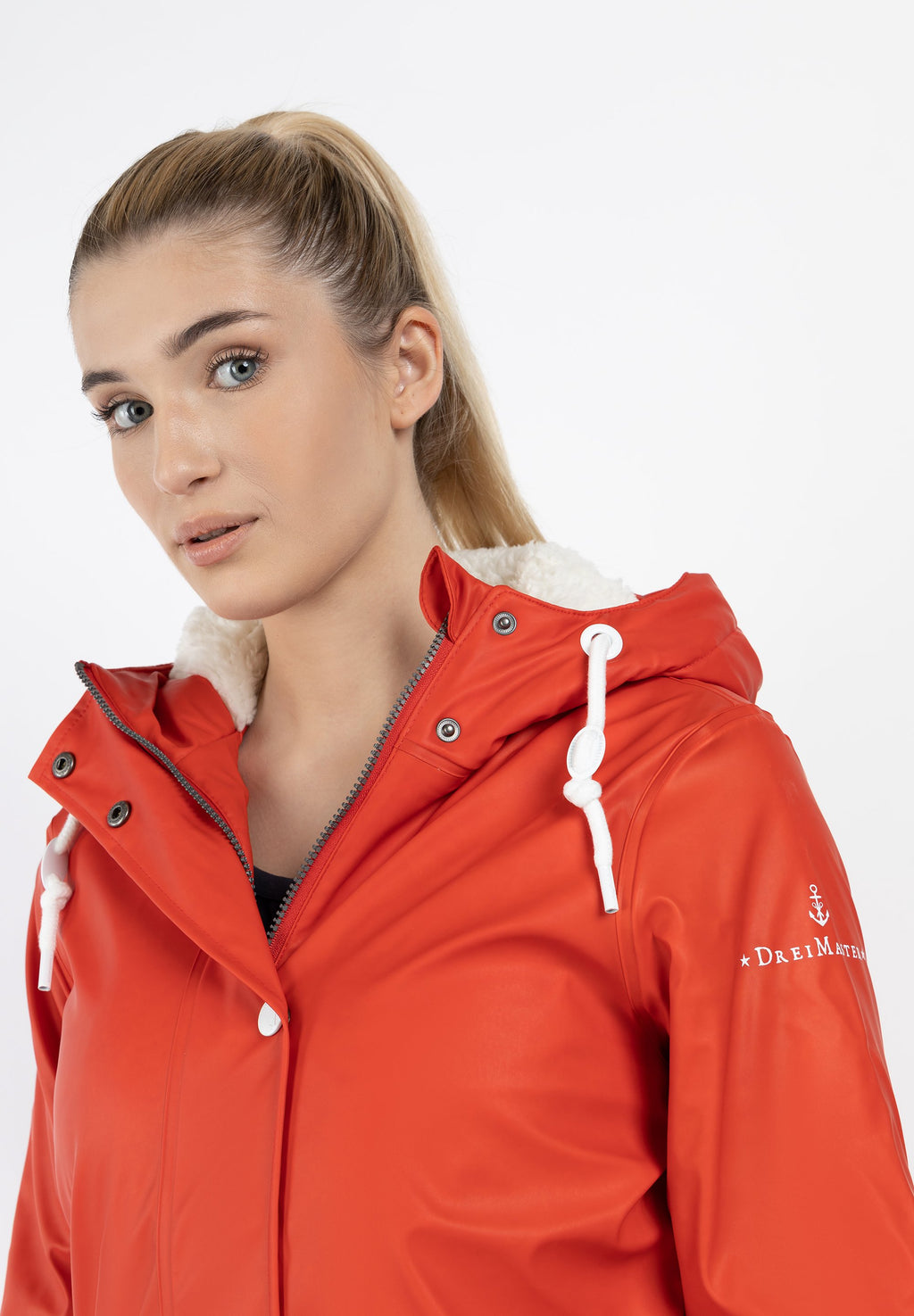 DreiMaster DREIMASTER REGENJACKE MIT WEBPELZFUTTER IN TEDDYOPTIK DRYMASTER