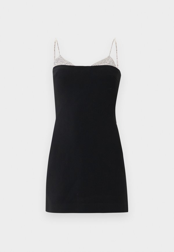 David Koma TRIANGLE CRYSTAL STRAP DETAIL MINI DRESS