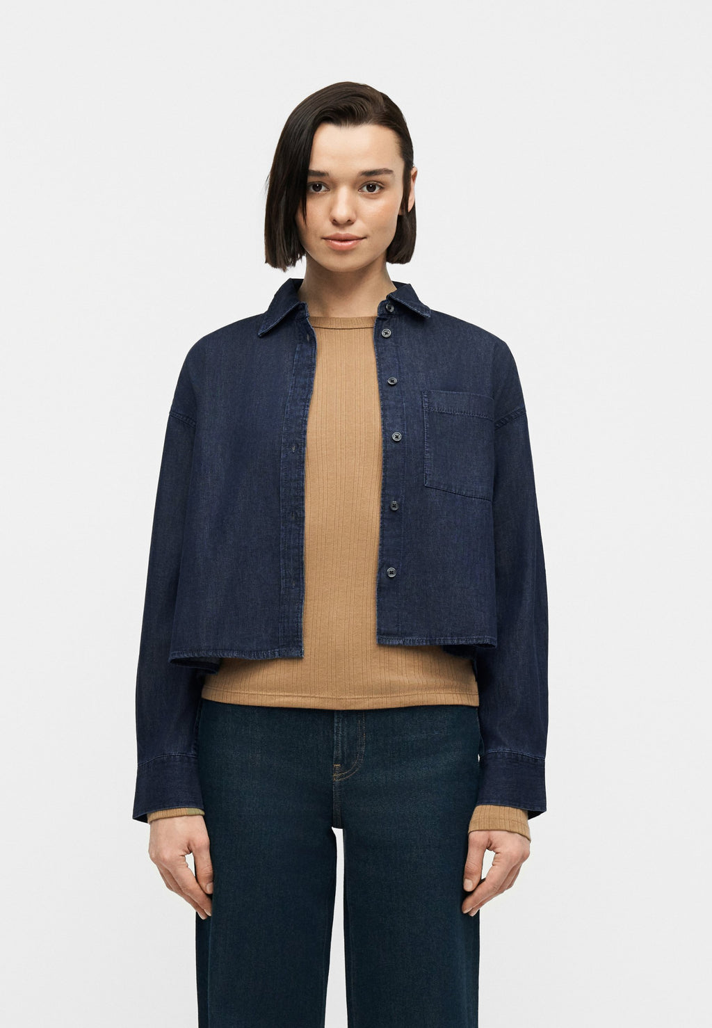 GAP STRAIGHT CROPPED SHIRT