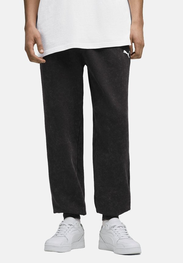 Puma ESSENTIALS ELEVATED RELAXED JOGGING - Tracksuit bottoms - black