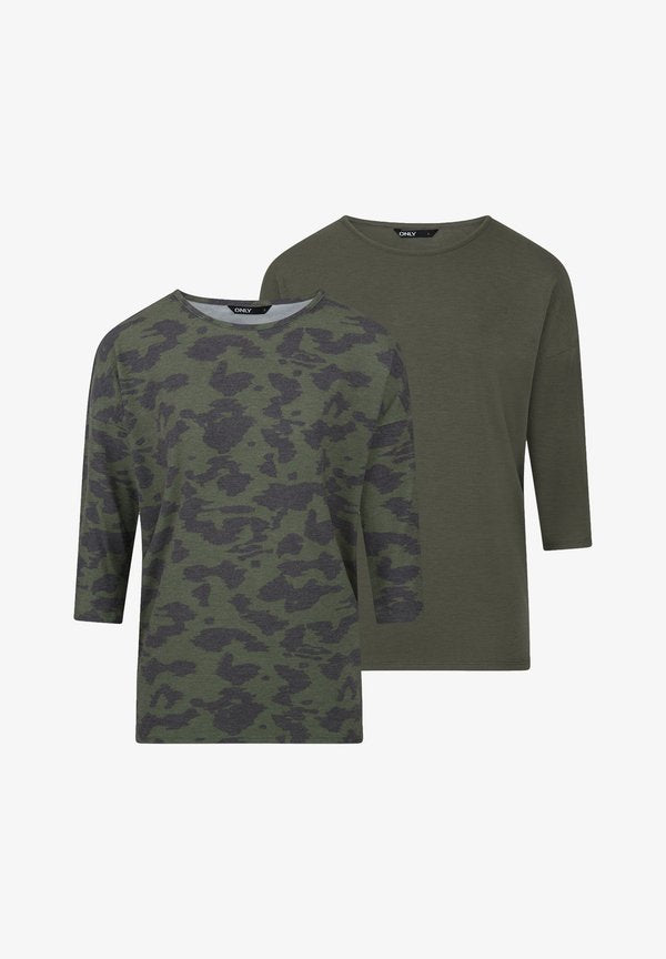 ONLY GLAMOUR 2 PACK - Long sleeved top - grape leaf